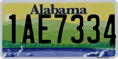AL license plate 1AE7334