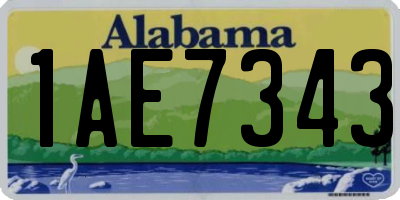 AL license plate 1AE7343