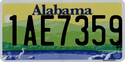 AL license plate 1AE7359