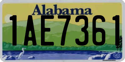 AL license plate 1AE7361