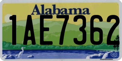 AL license plate 1AE7362