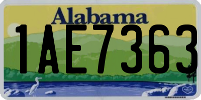 AL license plate 1AE7363