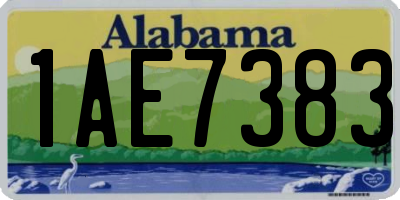 AL license plate 1AE7383