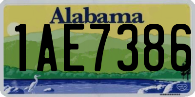 AL license plate 1AE7386