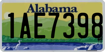 AL license plate 1AE7398