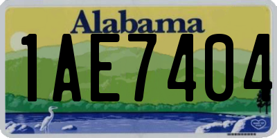 AL license plate 1AE7404