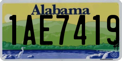 AL license plate 1AE7419