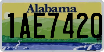 AL license plate 1AE7420