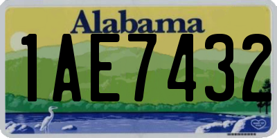 AL license plate 1AE7432