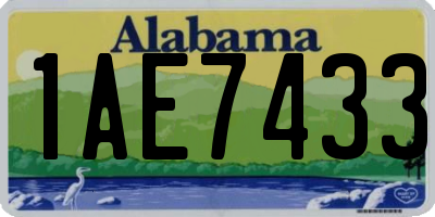 AL license plate 1AE7433