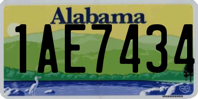 AL license plate 1AE7434