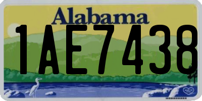 AL license plate 1AE7438