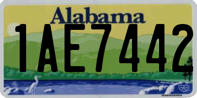 AL license plate 1AE7442