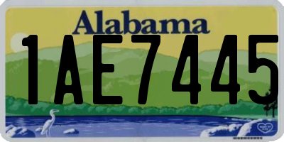 AL license plate 1AE7445