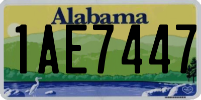 AL license plate 1AE7447