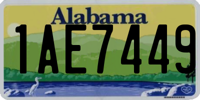 AL license plate 1AE7449