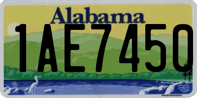 AL license plate 1AE7450