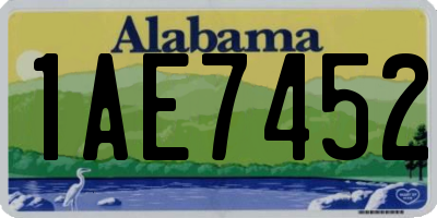 AL license plate 1AE7452