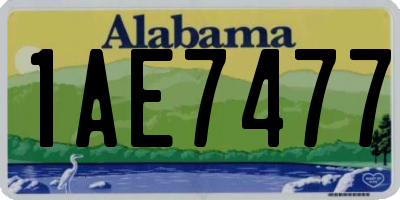 AL license plate 1AE7477