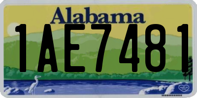 AL license plate 1AE7481