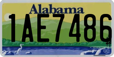 AL license plate 1AE7486