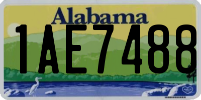 AL license plate 1AE7488