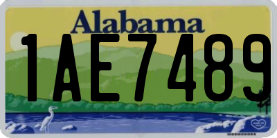 AL license plate 1AE7489