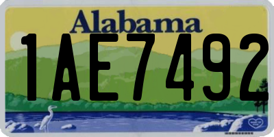 AL license plate 1AE7492