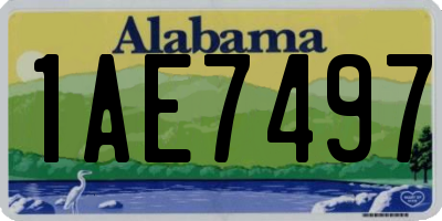 AL license plate 1AE7497