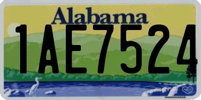 AL license plate 1AE7524