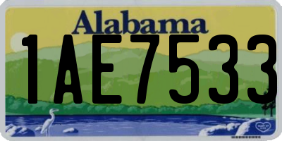 AL license plate 1AE7533