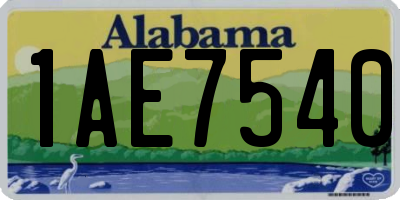 AL license plate 1AE7540