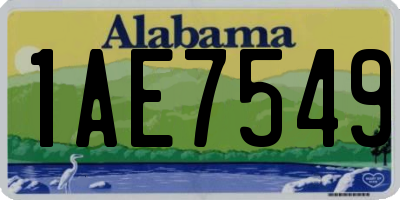 AL license plate 1AE7549