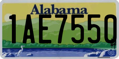 AL license plate 1AE7550