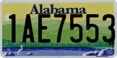 AL license plate 1AE7553
