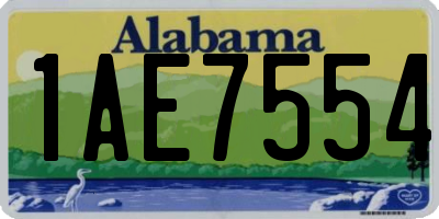 AL license plate 1AE7554