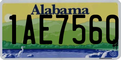 AL license plate 1AE7560