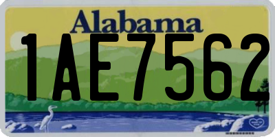 AL license plate 1AE7562