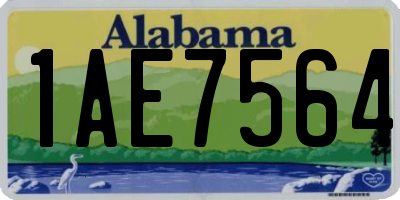 AL license plate 1AE7564