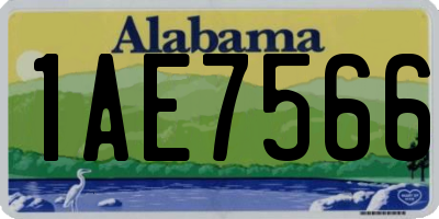AL license plate 1AE7566