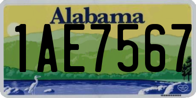 AL license plate 1AE7567