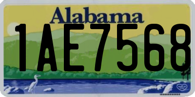 AL license plate 1AE7568