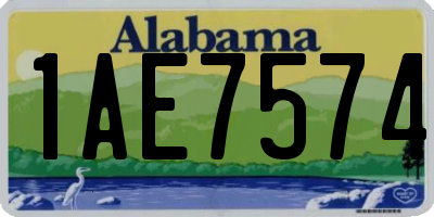 AL license plate 1AE7574