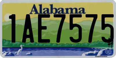 AL license plate 1AE7575