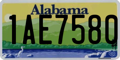 AL license plate 1AE7580