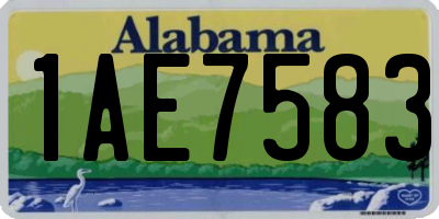AL license plate 1AE7583