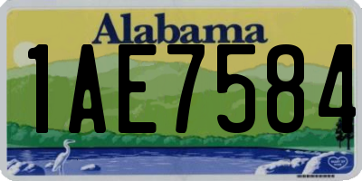 AL license plate 1AE7584