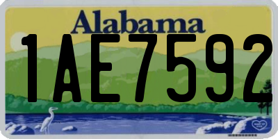 AL license plate 1AE7592