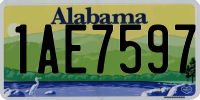 AL license plate 1AE7597