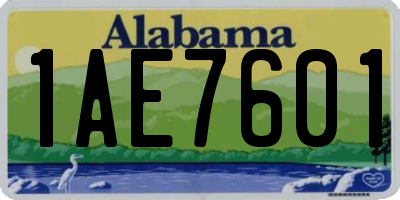 AL license plate 1AE7601